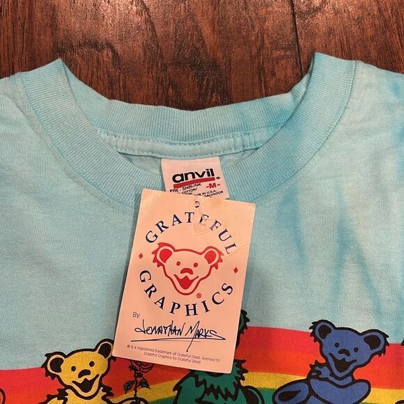 Grateful Dead dancing bears tie dye tee new dead stock size M Anvil late 90s tag - Picture 2 of 10
